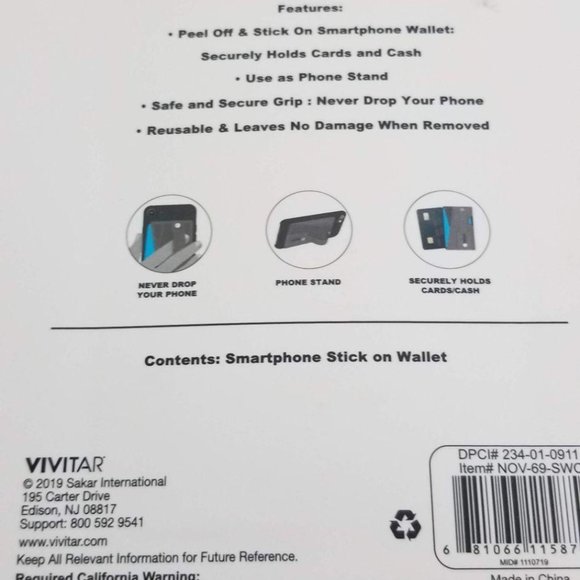 Vivitar / Stick on Wallet - Picture 3 of 3